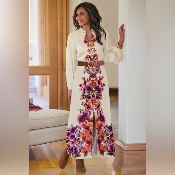 Soft Surroundings Dresses & Skirts - Soft Surroundings Paulette Shirtdress Sleeve Sundress Sz Medium NWT